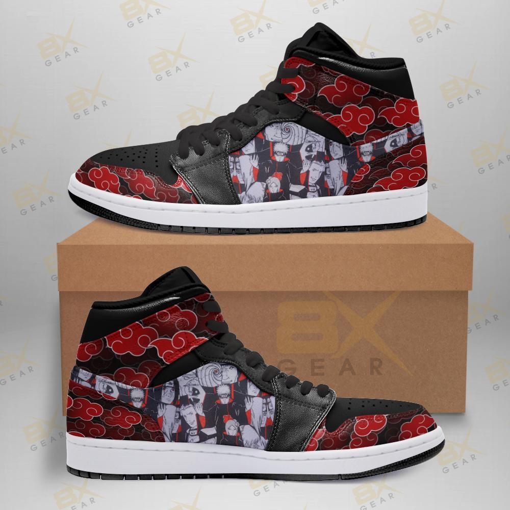 Akatsuki Team Shoes Naruto Jd Sneakers Anime Fan Gift