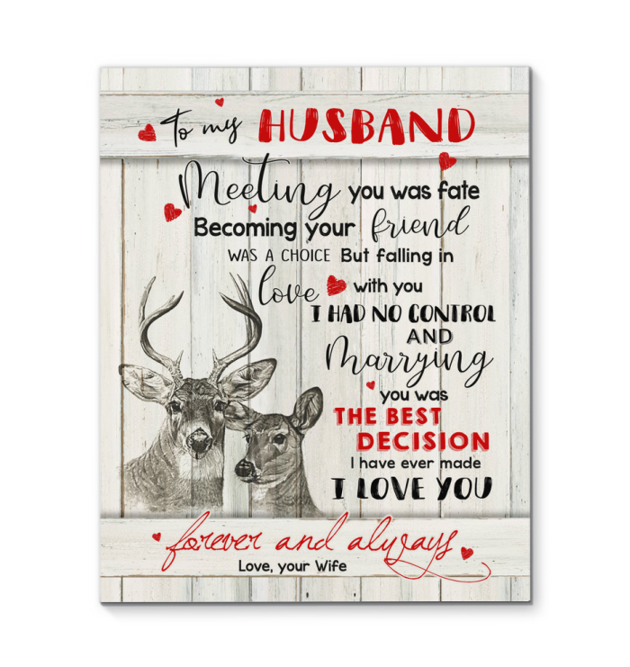 Canvas – Deer – To My Husband – Meeting You Was Fate