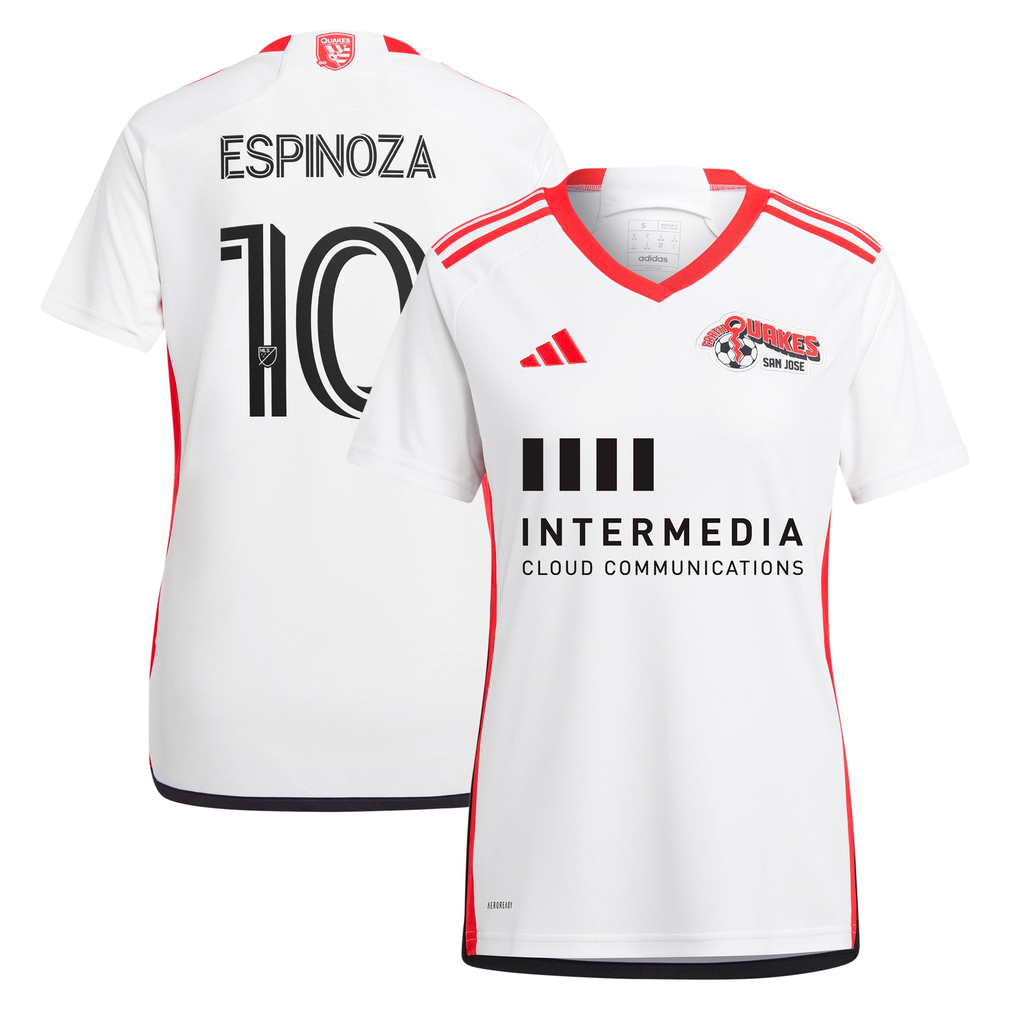 Cristian Espinoza San Jose Earthquakes Women's 2024 The 50 Kit Replica Player Jersey – White