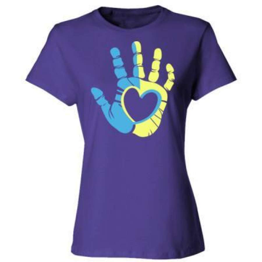 AGR Down Syndrome Awareness Hand – Ladies’ Cotton T-Shirt