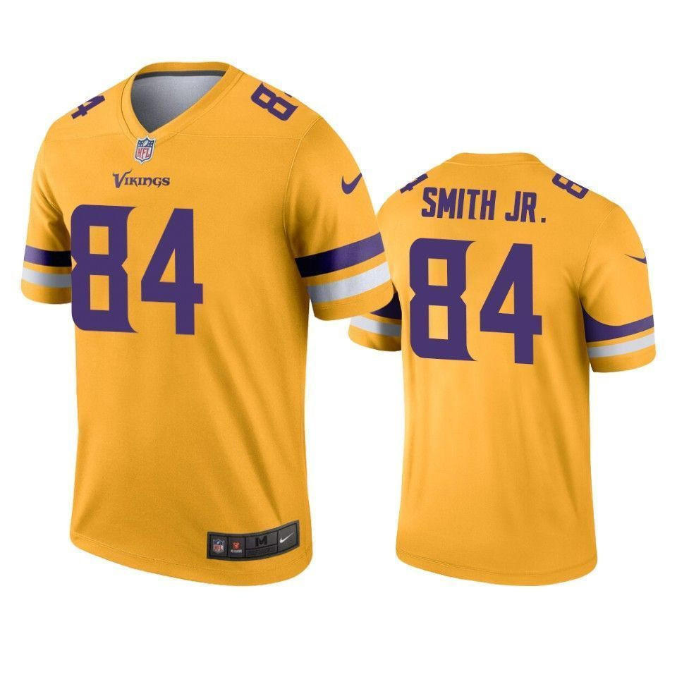 Minnesota Vikings Irv Smith Jr Gold Inverted Legend 3D Jersey