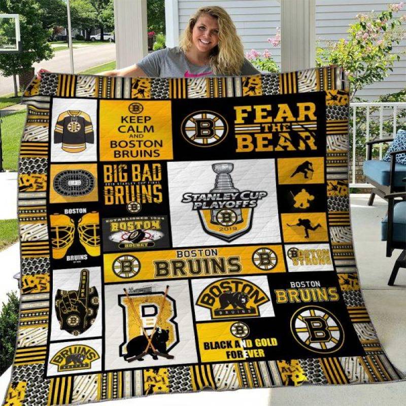 Boston Bruins Quilt Blanket 05