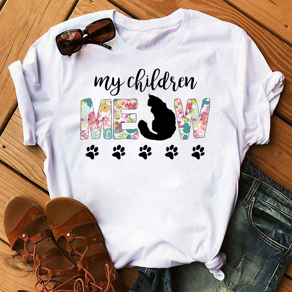 My Children Meow Funny Cute Cat Kitten Graphic Unisex T Shirt, Sweatshirt, Hoodie Size S – 5XL