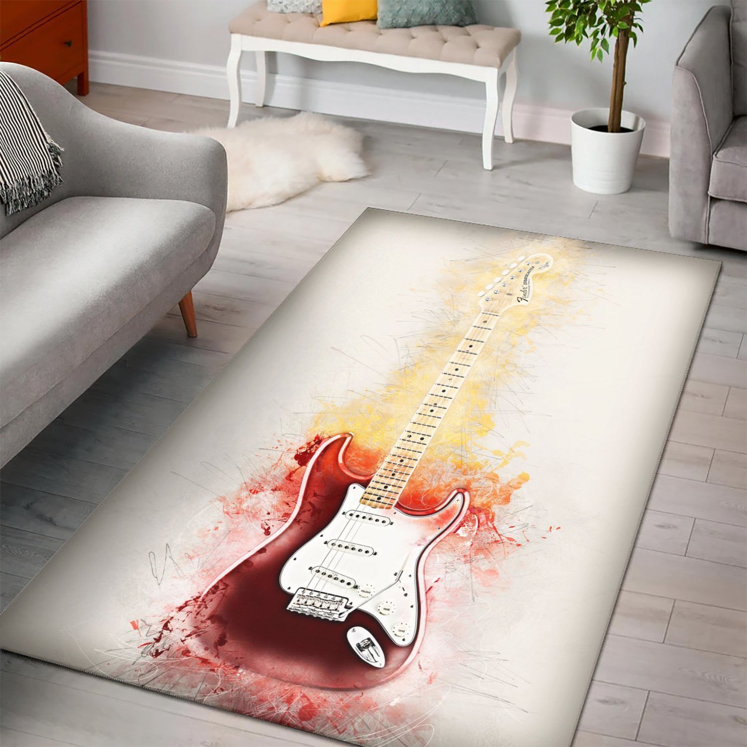 Yngwie Malmsteen  Printing Instrument Rug,  Kitchen Rug, Home Decor