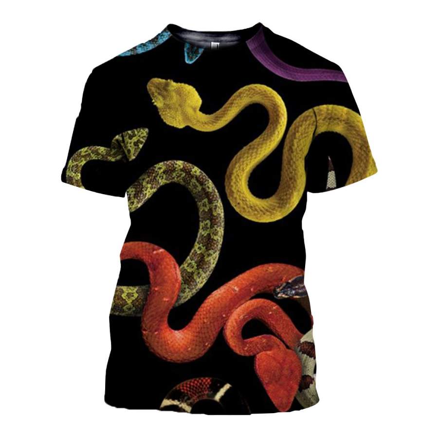 3D All Over Printed Snake T Shirt Hoodie 15123