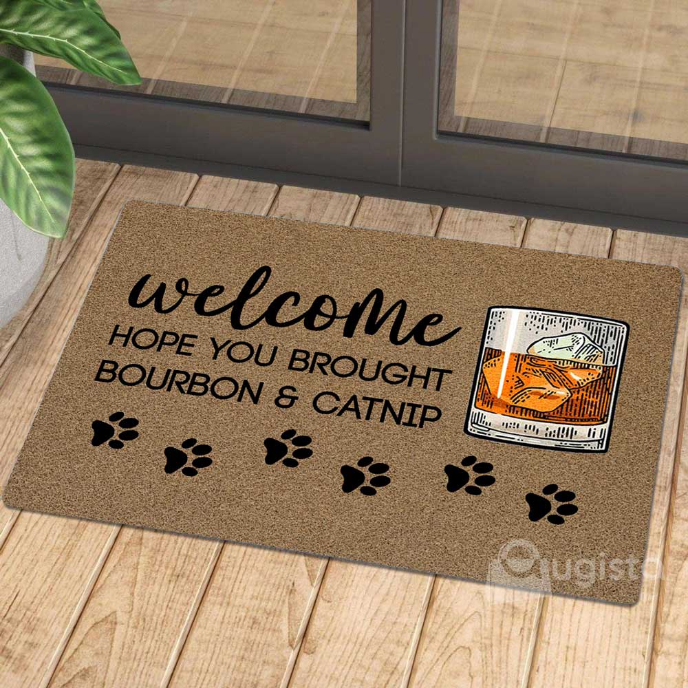 Brought Bourbon And Catnip 01 All Over Printing Doormat Pre2313