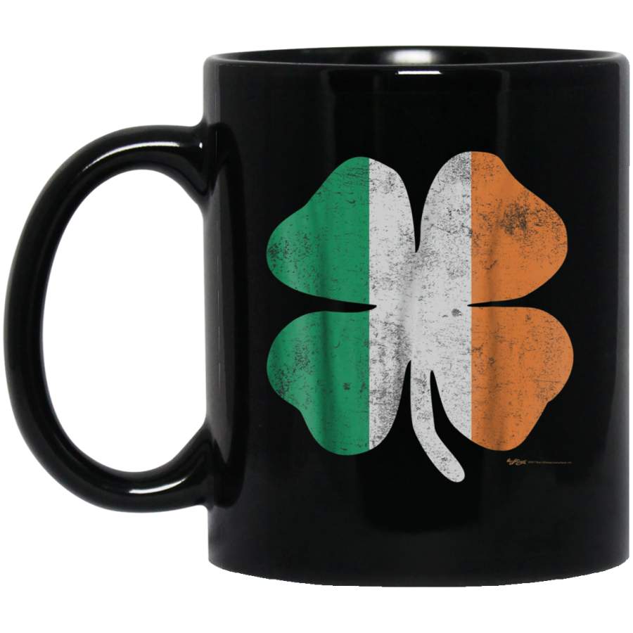 Vintage Irish Shamrock Flag St Patricks Day Mug