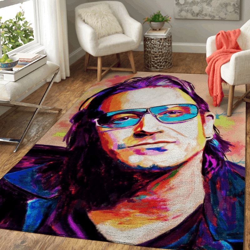 U2 Legend Rock Band Music Bono Area Rug Living Room Rug Home Decor Floor Decor