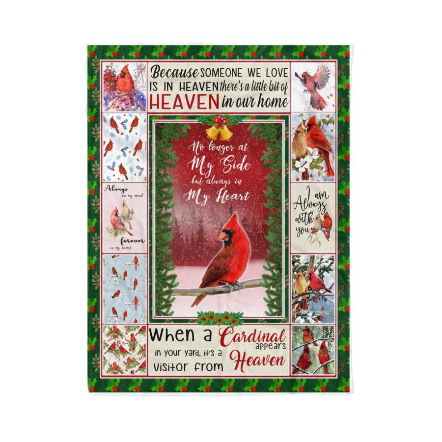 Xmas Always In My Heart Fleece Blanket Cardinal Quotes Winter Gifts