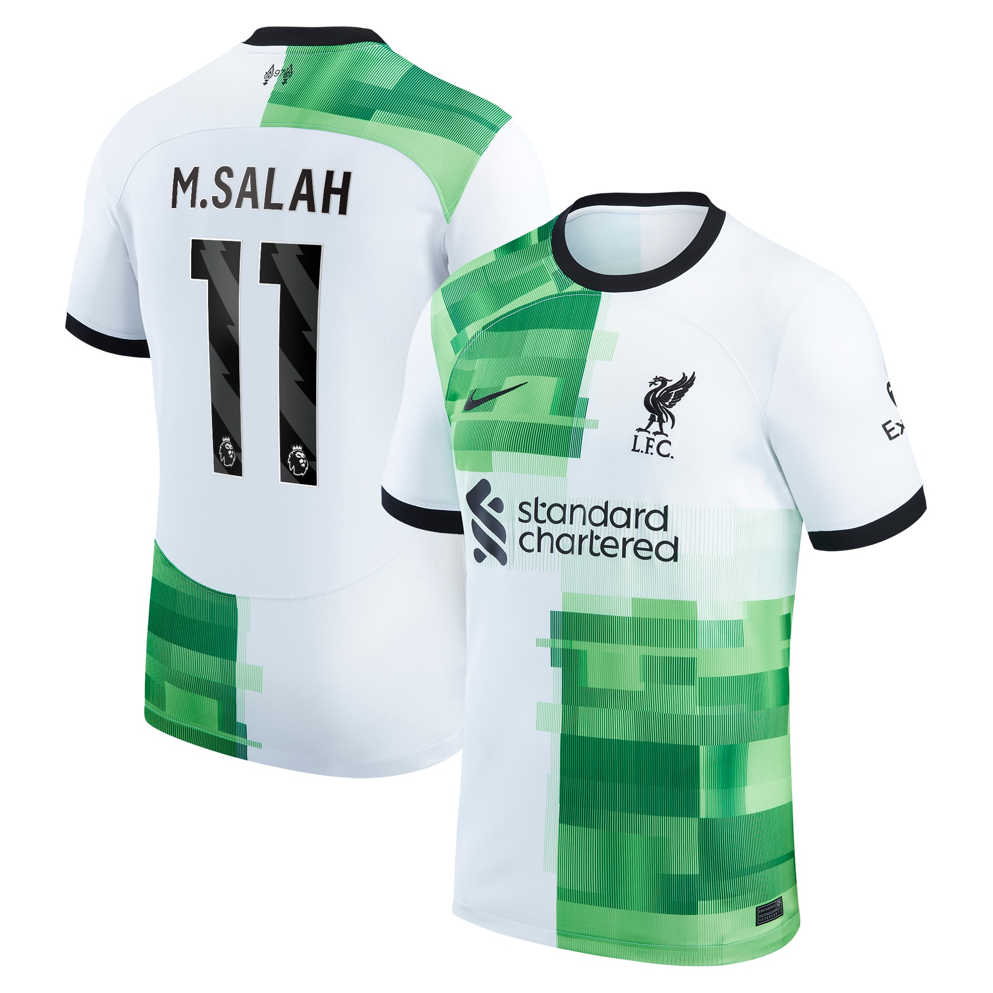 Mohamed Salah Liverpool 2023/24 Away Replica Player Jersey – White