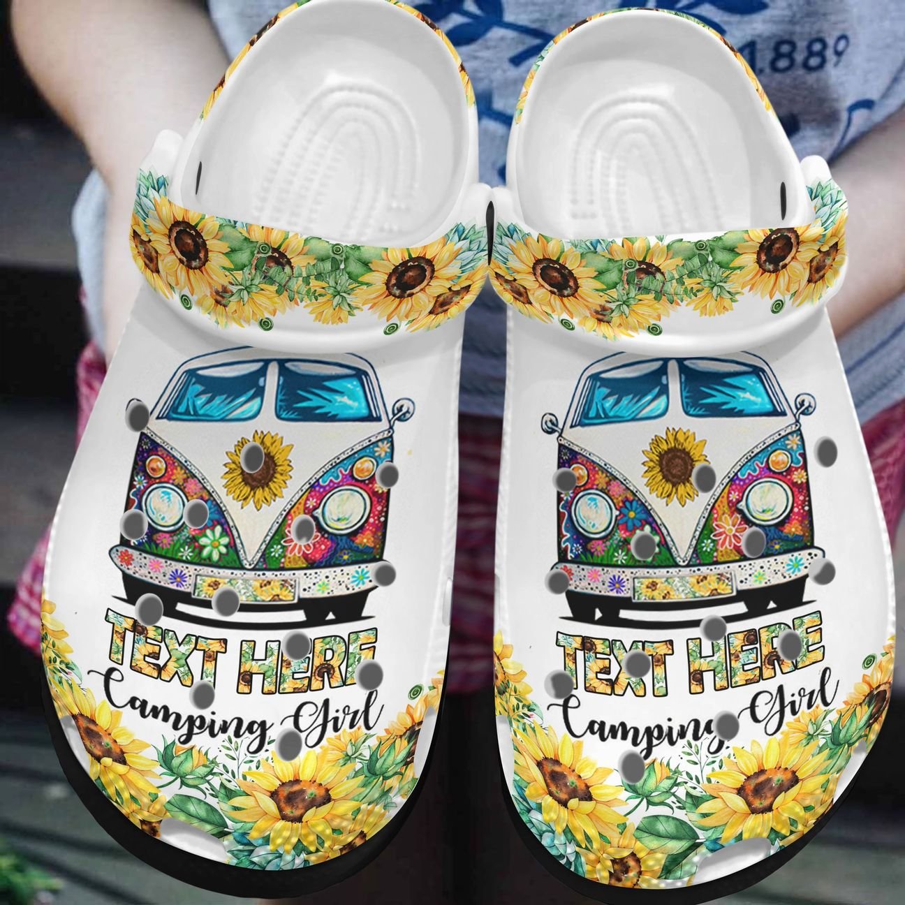 Camping Personalized Clog, Custom Name, Text, Color, Number Fashion Style For Women, Men, Kid, Print 3D Camping Girl