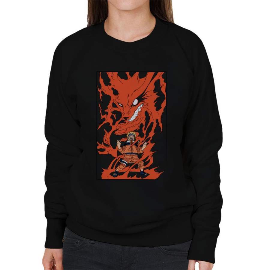 Naruto Nine Tailed Fox Rage Women’s Sweatshirt