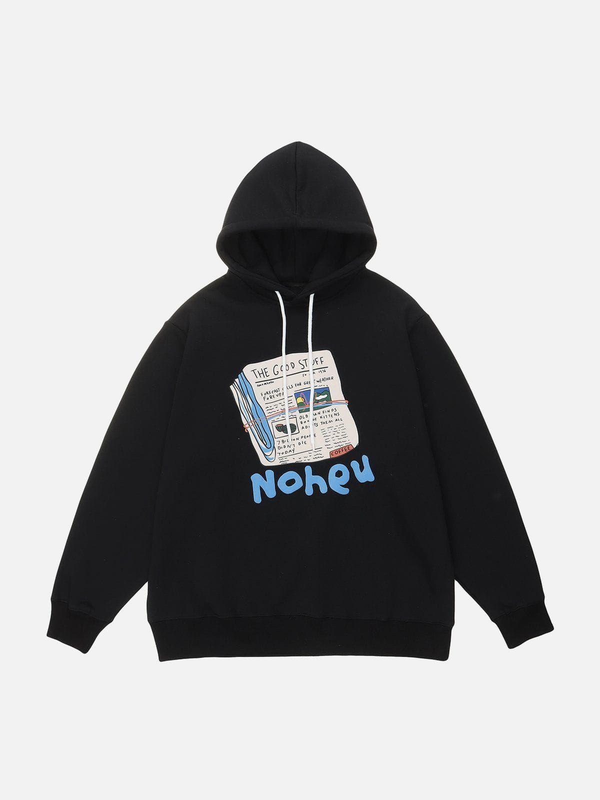 Talishko™ – Cartoon Newspaper Print Hoodie