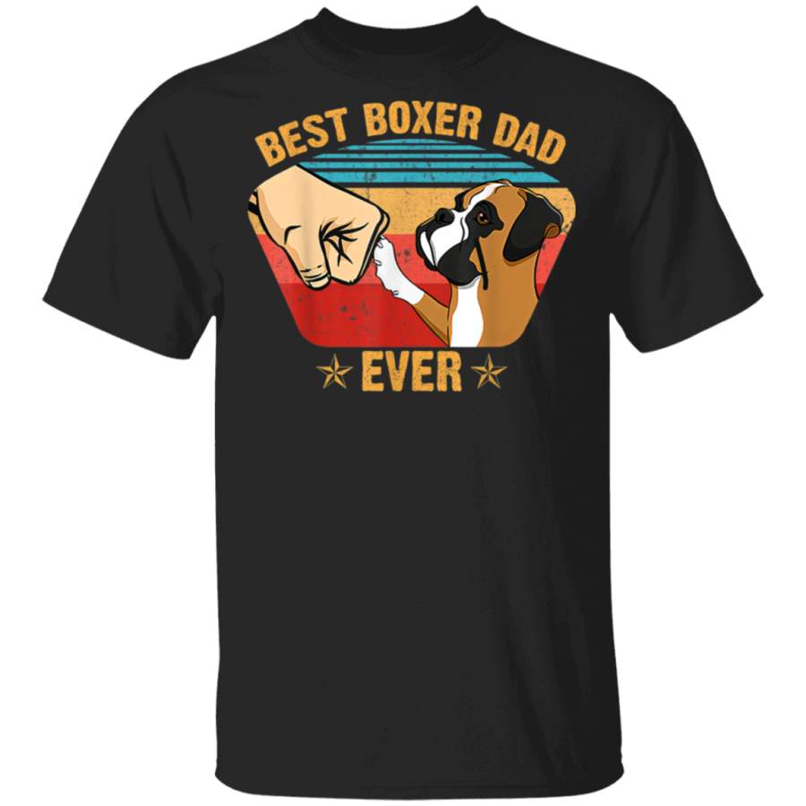 Fathers Day Gifts For Mens Vintage Boxer Dad Ever Tshirt