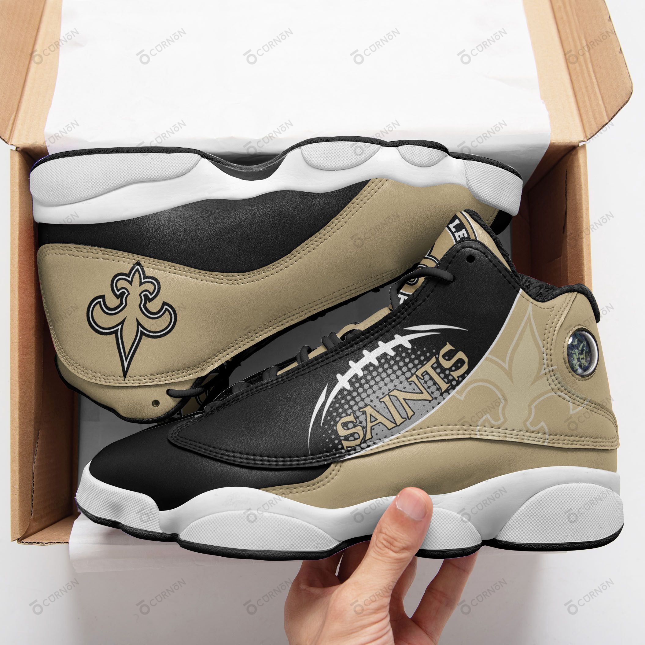 New Orleans Saints Air JD13 Sneakers 296