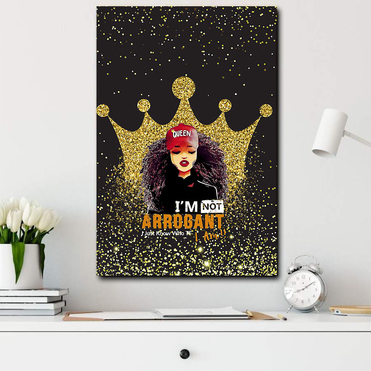 African American Magic Canvas Afro Girl I’M Not Arrogant African Home Decor