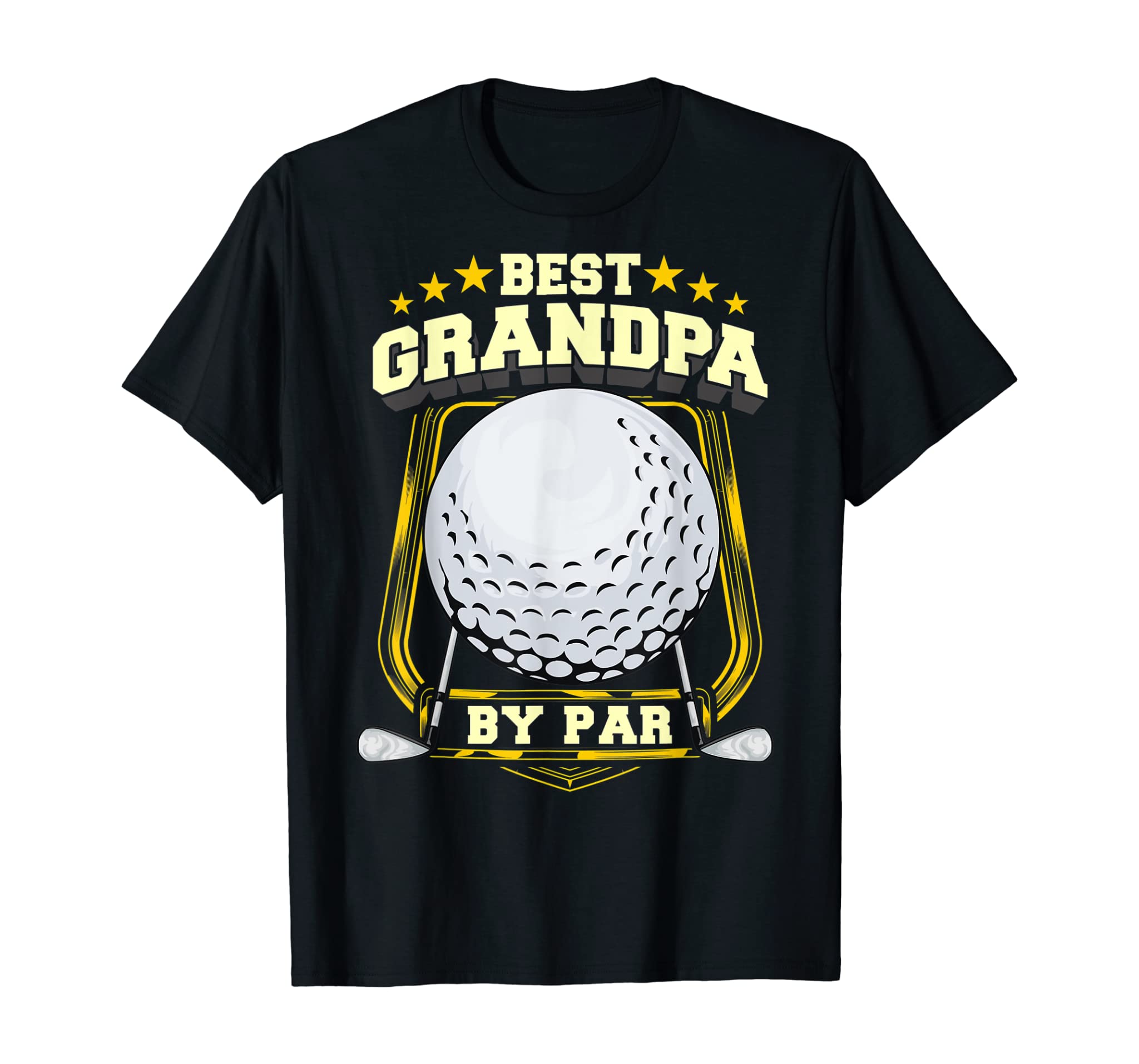 Best Grandpa By Par Golf Papa Grandfather Pop Dad Golf Pun T-Shirt