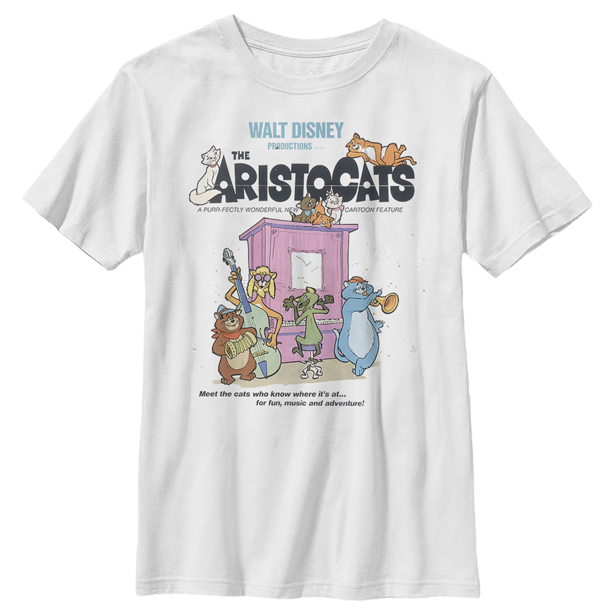 Boy’S Aristocats Movie Poster Meet The Cats T-Shirt