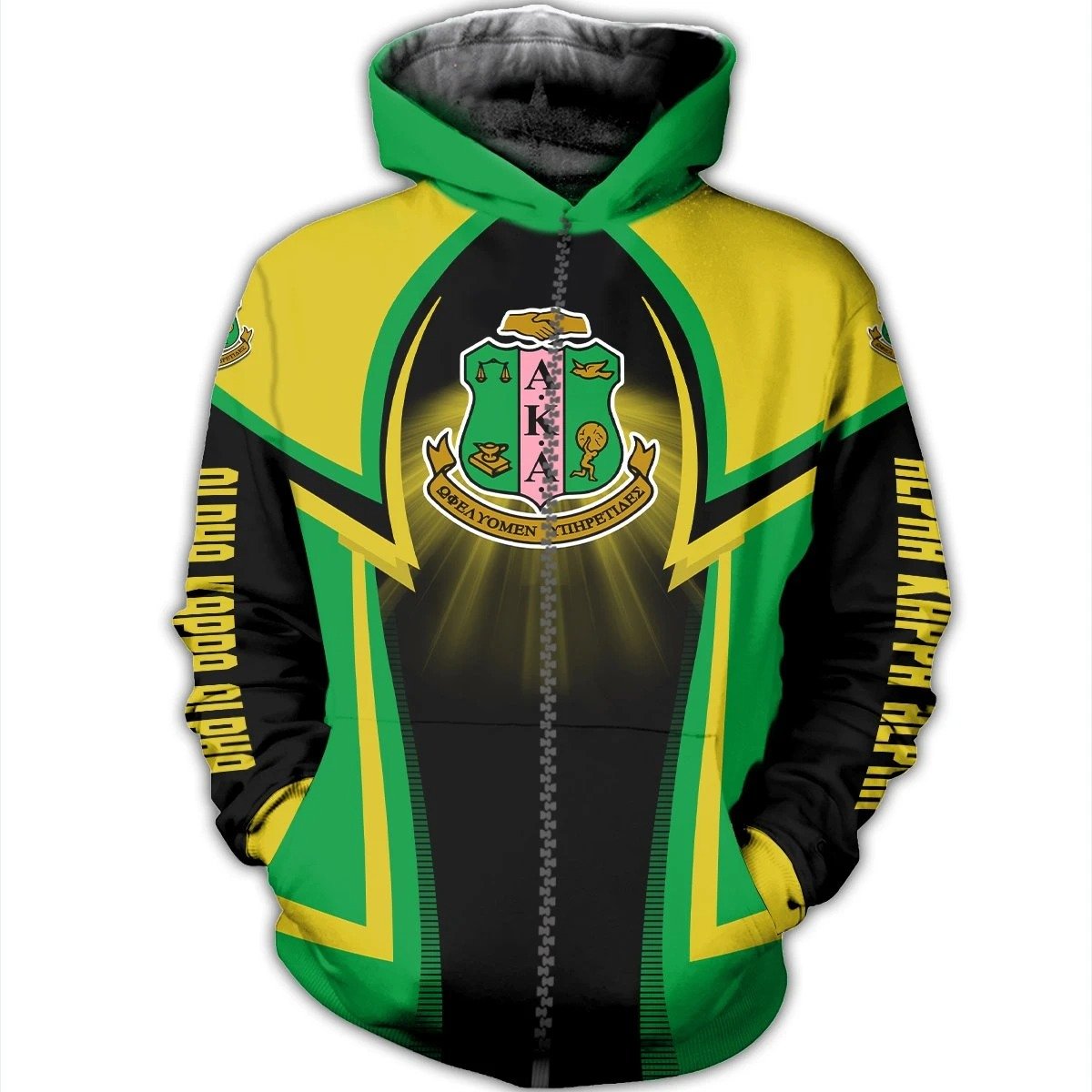 Greek Life Hoodie – Shining Alpha Kappa Alpha Zipper Hoodie