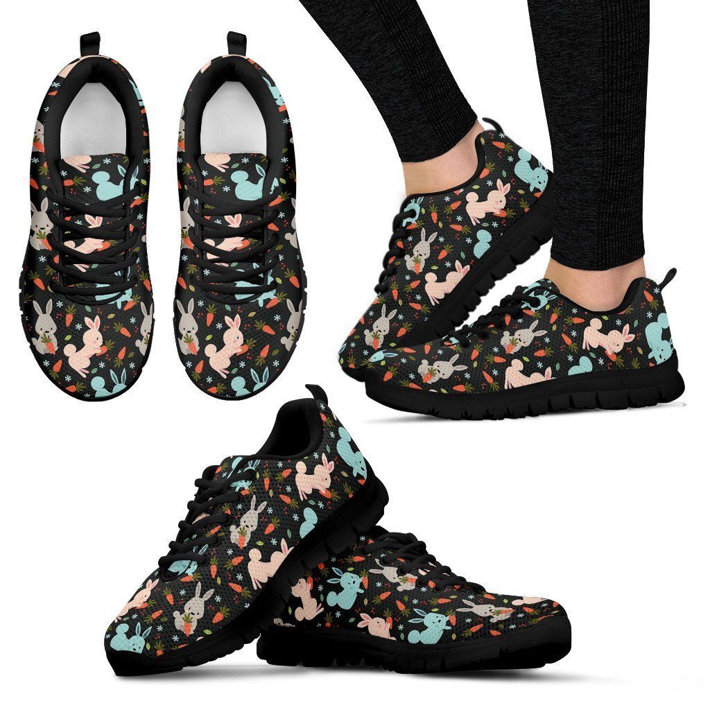 Carrot Rabbit Bunny Pattern Print Sneakers Shoes