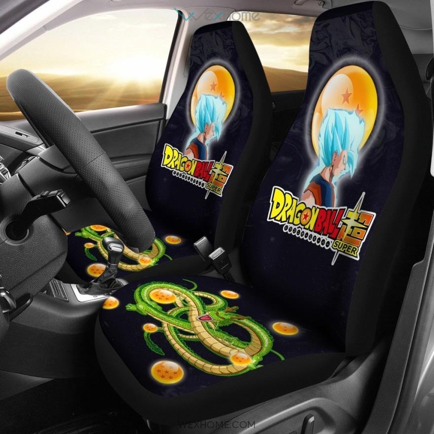 Goku Saiyan Blue Shenron Dragon Ball Anime Car Seat Covers Decor