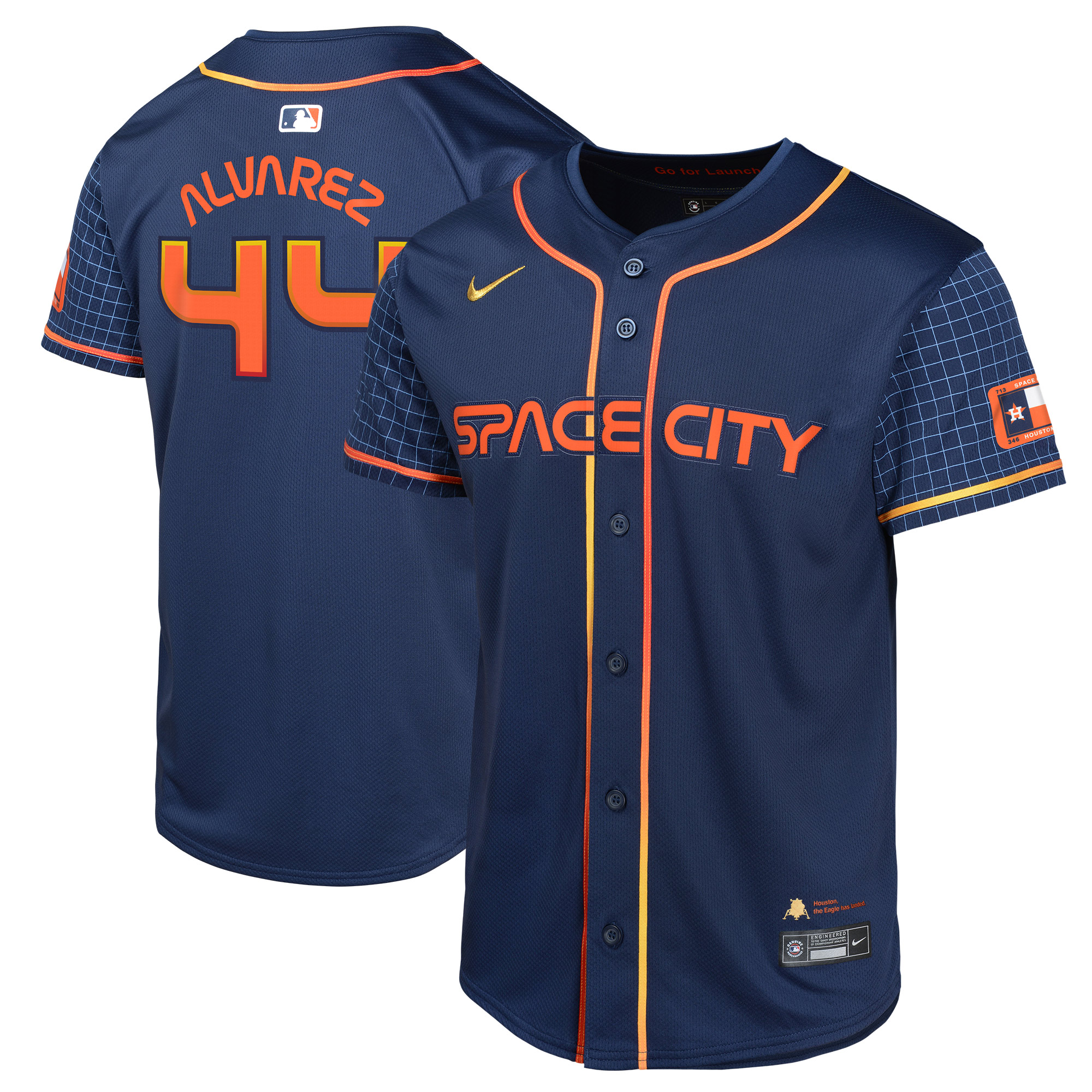 Yordan Alvarez Houston Astros Youth City Connect Limited Player Jersey – Navy