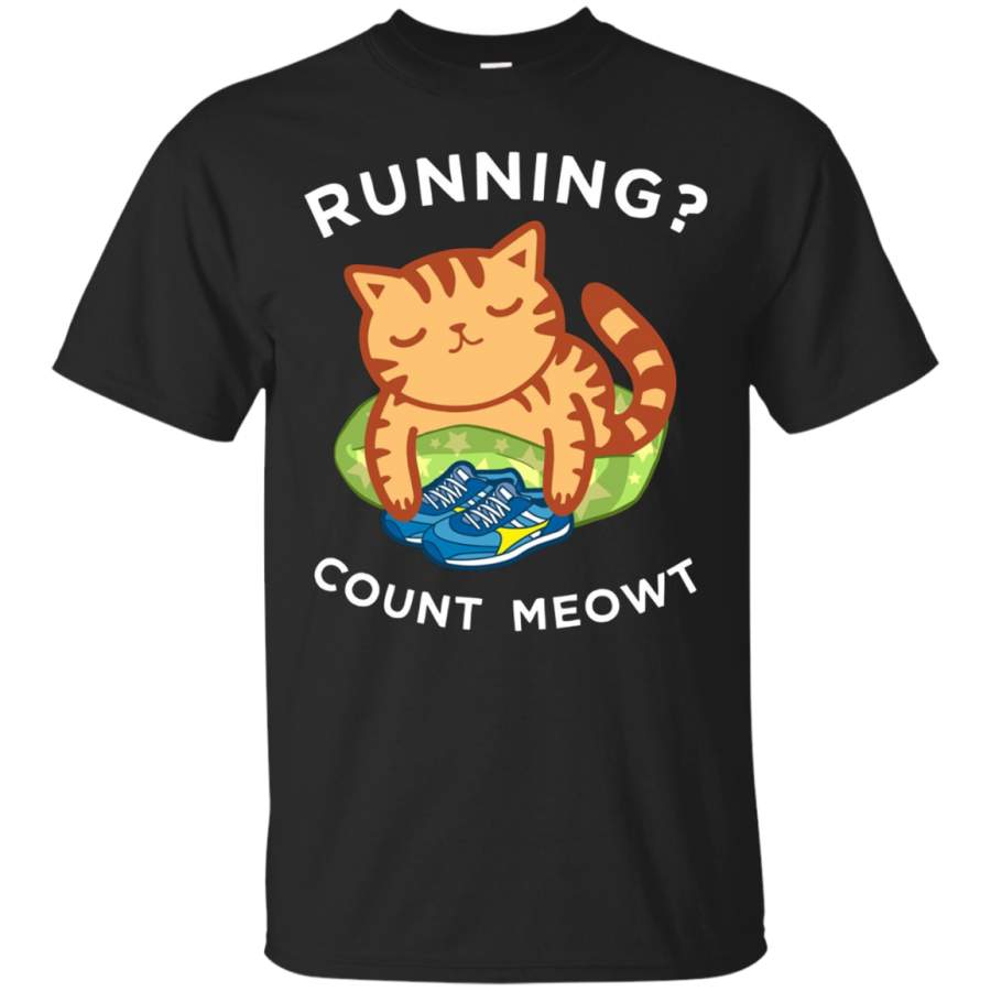 Running Count Meowt Cat Shirt, Funny Kitten Runner Tee