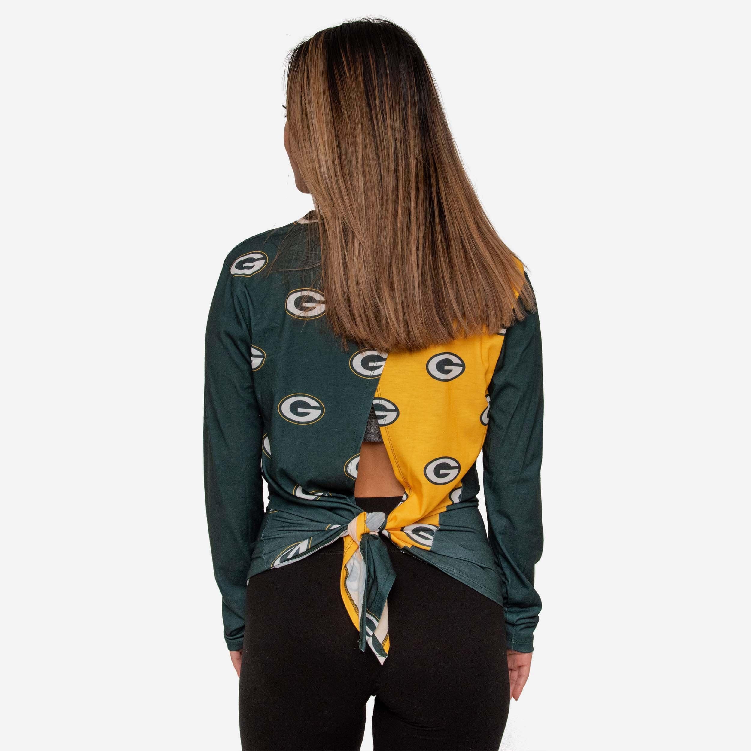 Green Bay Packers Womens Tie-Breaker Long Sleeve Top