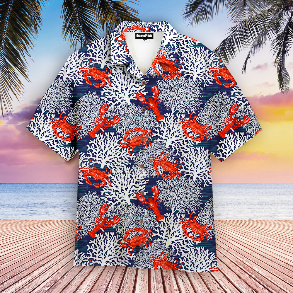 Funny Crabs And Lobsters Summer Hawaii Shirt For Men Women Ha110145