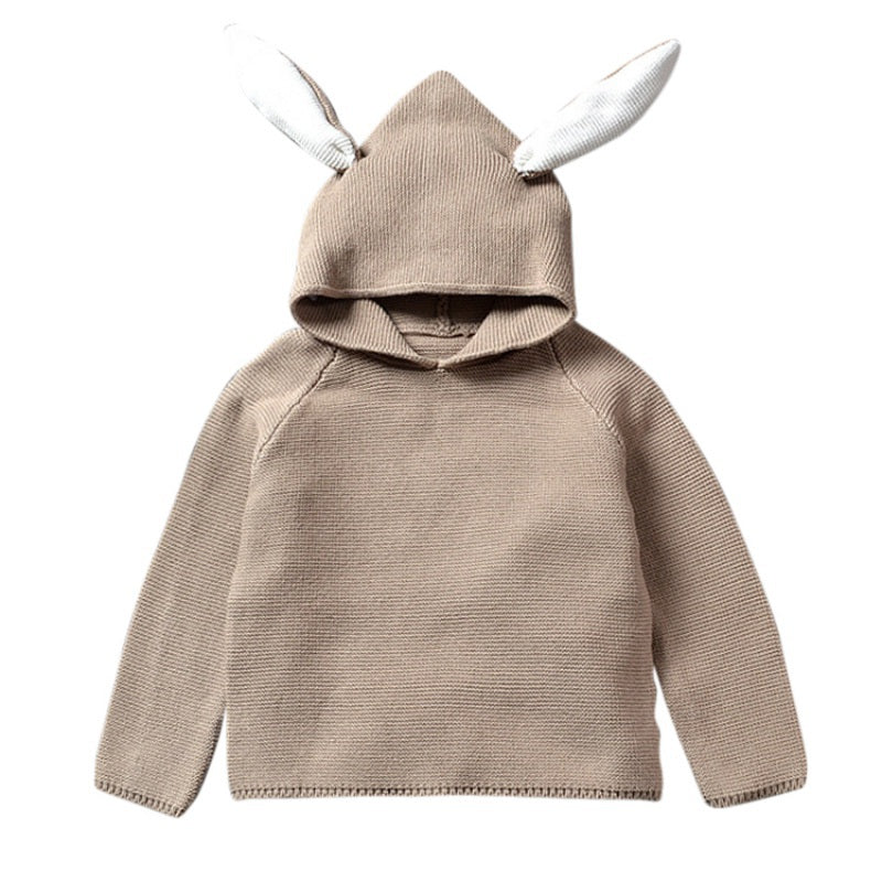 New Autumn Baby Boys Sweaters 3D Rabbit Cotton Sweater Kids Girls Knitted Sweater For 1-5Y Girls