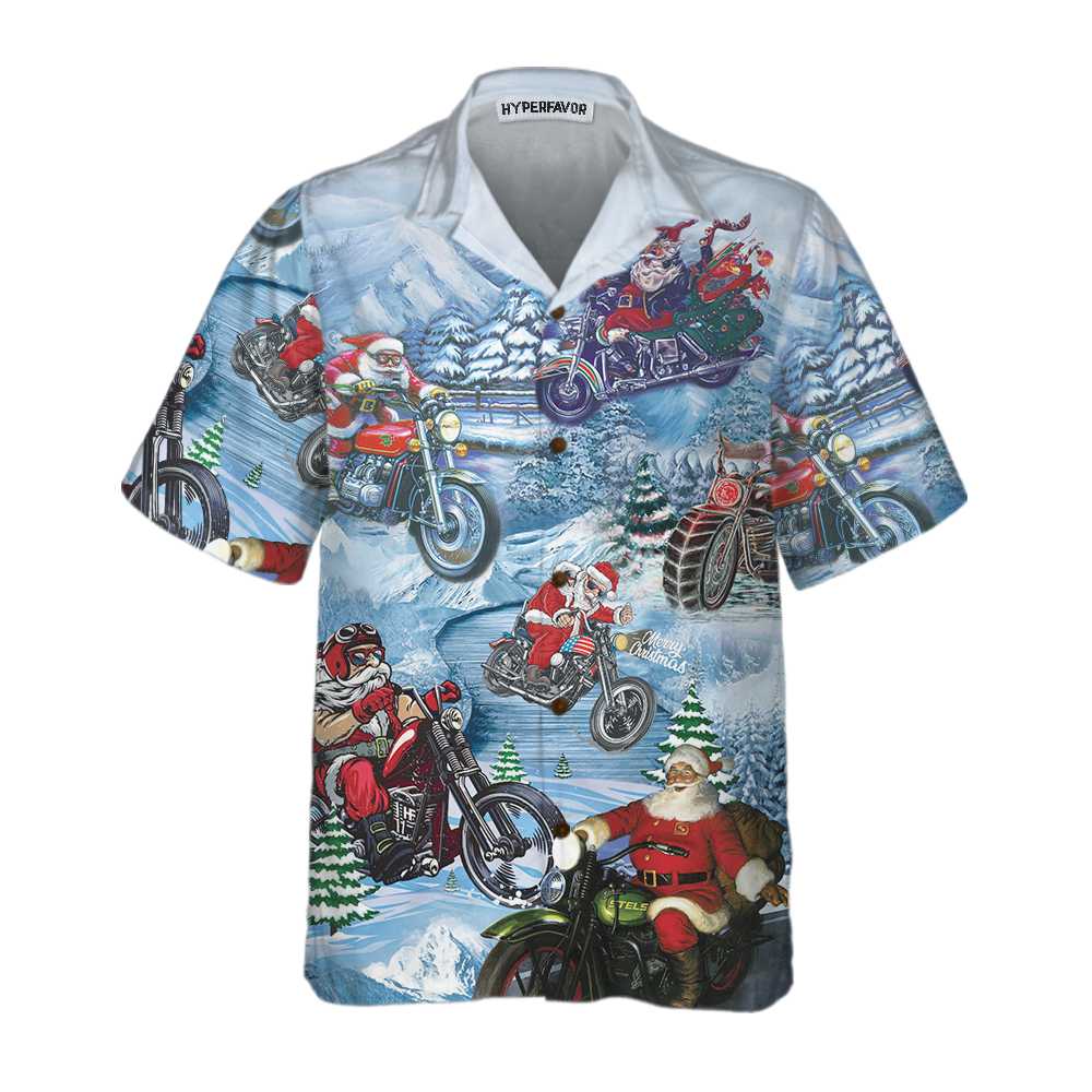 Driving With Santa On Christmas Hawaii Motorcycle Best Gift For Ha15800