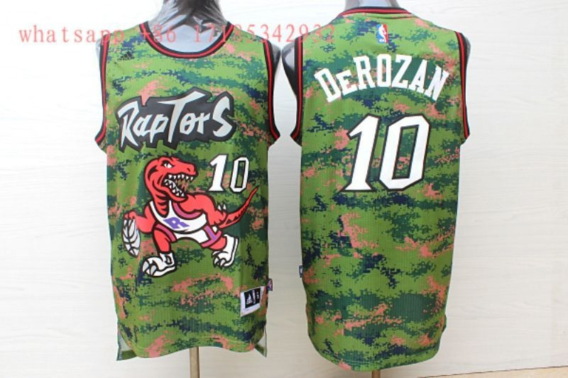 Toronto Raptors Demar Derozan #10 2020 NBA New Arrival Green Camo Jersey