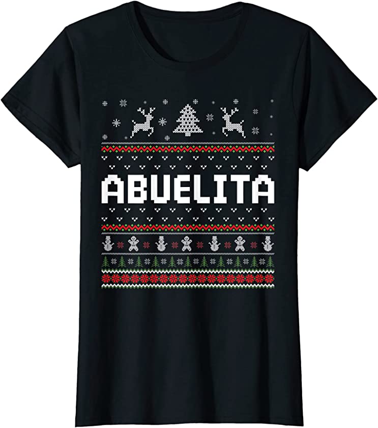 Womens Abuelita Ugly Holiday Party Matching Ugly Christmas Sweater T-Shirt