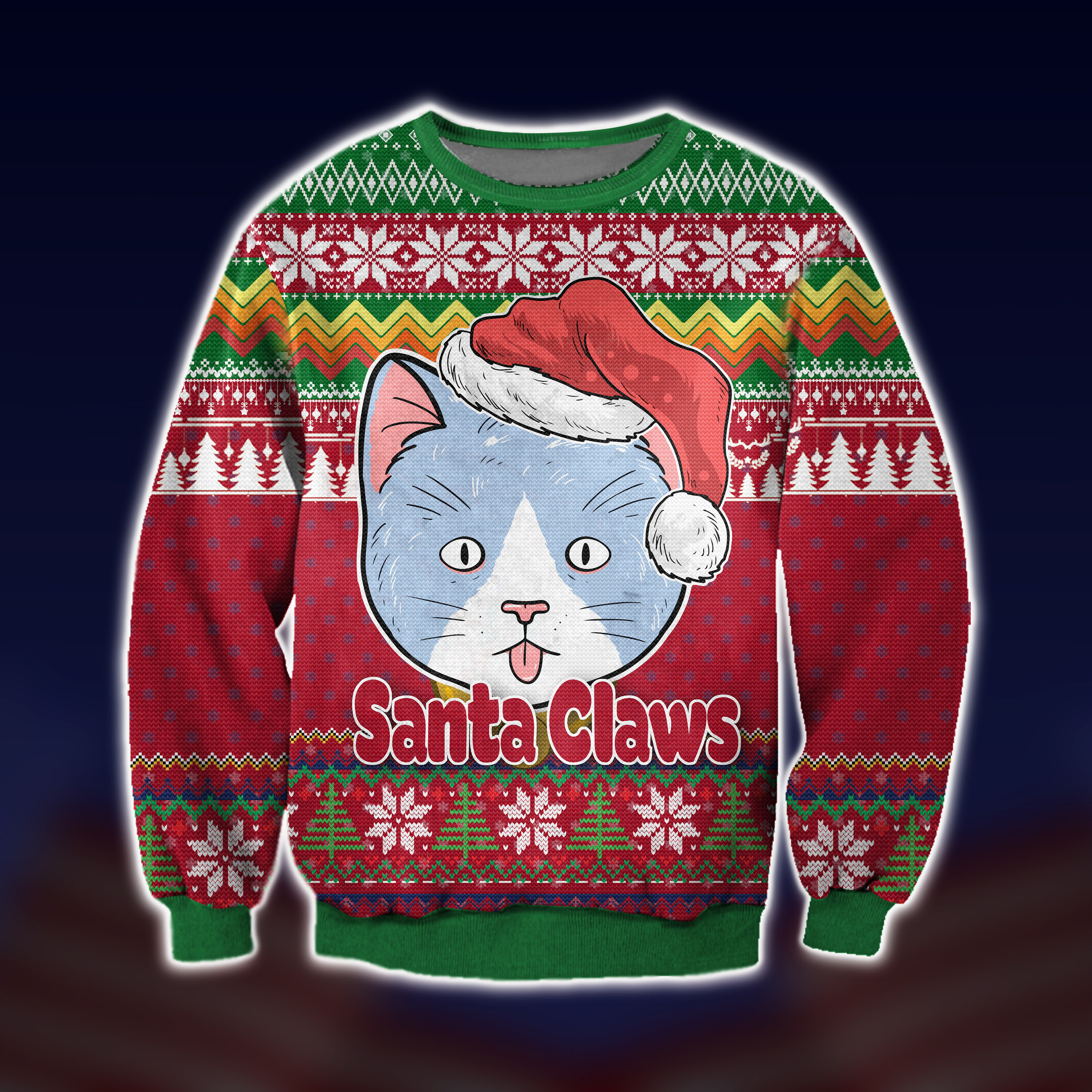 Santa Claws Ugly Christmas Sweater