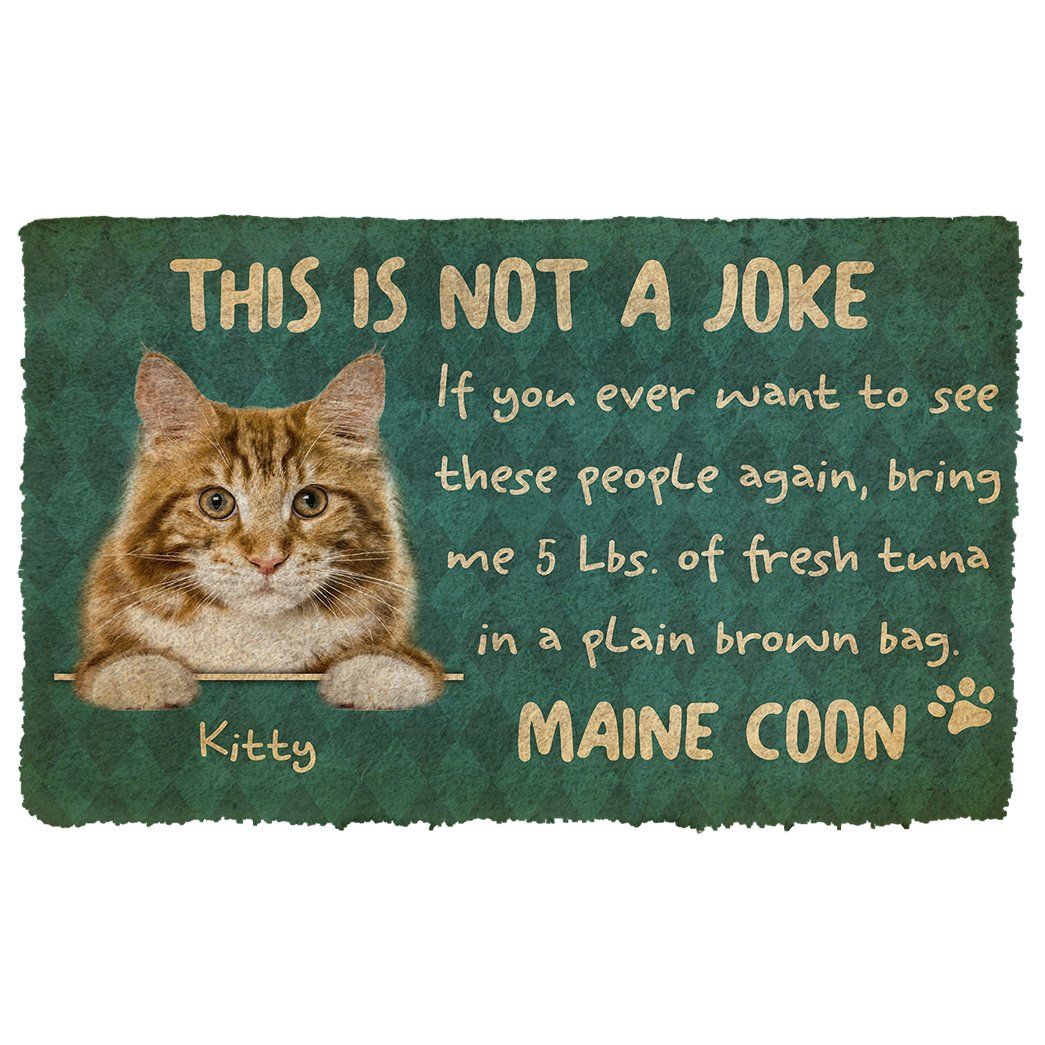 Gearhuman 3D This Is Not A Jock Maine Coon Custom Doormat