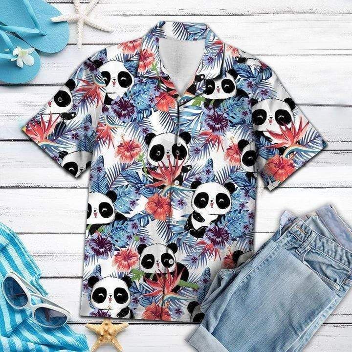 Check Out This Awesome Panda Tropical Summer Hawaii Aloha Shirts H Ha10138