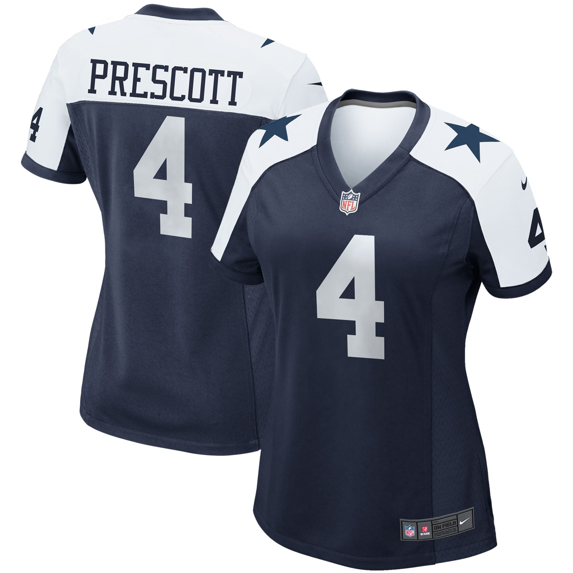 Dak Prescott Dallas Cowboys Women's Alternate Game Team Jersey – Navy