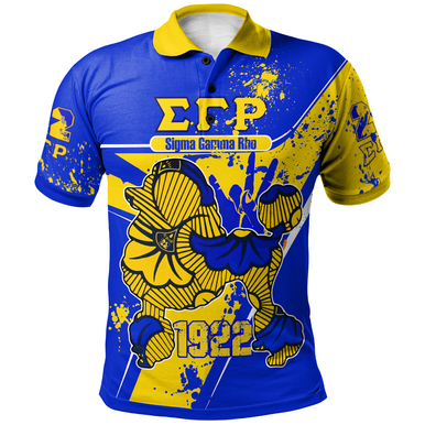 Sigma Gamma Rho Polo Shirt – Sigma Gamma Rho Sorority Poodle 1922 Splash Style Polo Shirt