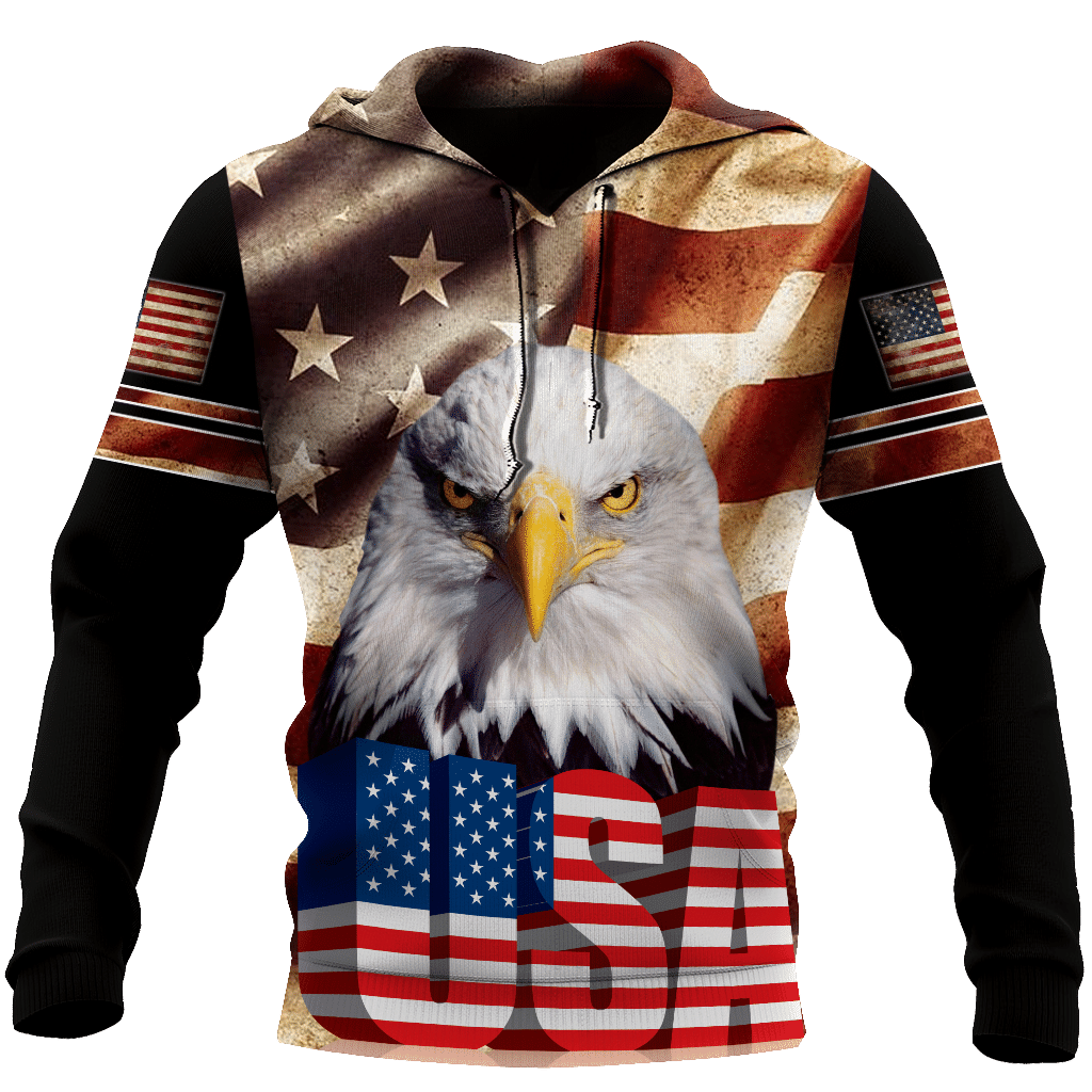 Eagle Usa Flag 3D All Over Printed Shirts For Men & Women