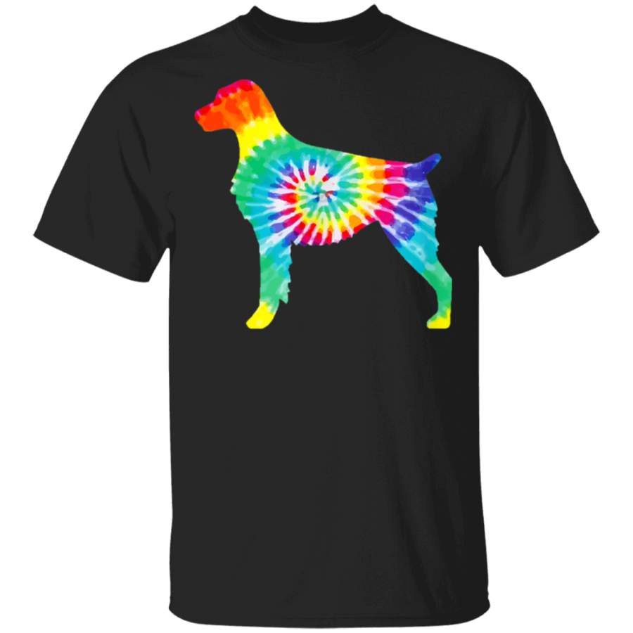 Tie Dye Brittany Spaniel  Hippie Dog Mom Retro Gift TShirt