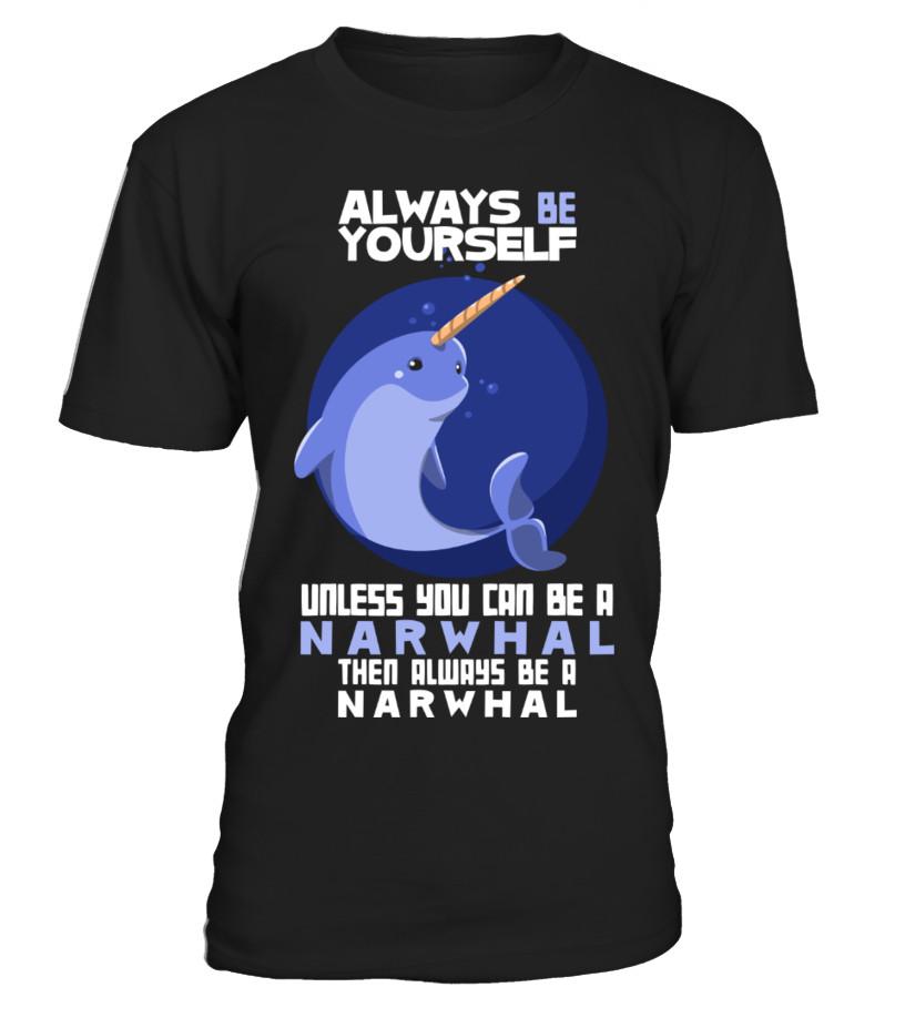 Unicorn And Dolphin   Always Be A Narwhal Funny Animal T Shirt T Shirts C-8Ayobr