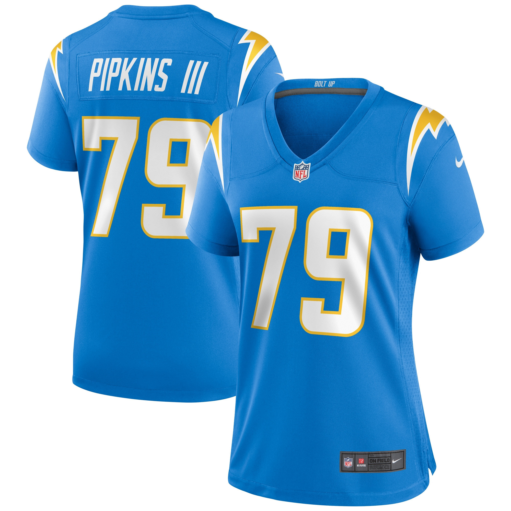 Trey Pipkins Iii Los Angeles Chargers Womens Game Jersey – Powder Blue NFL