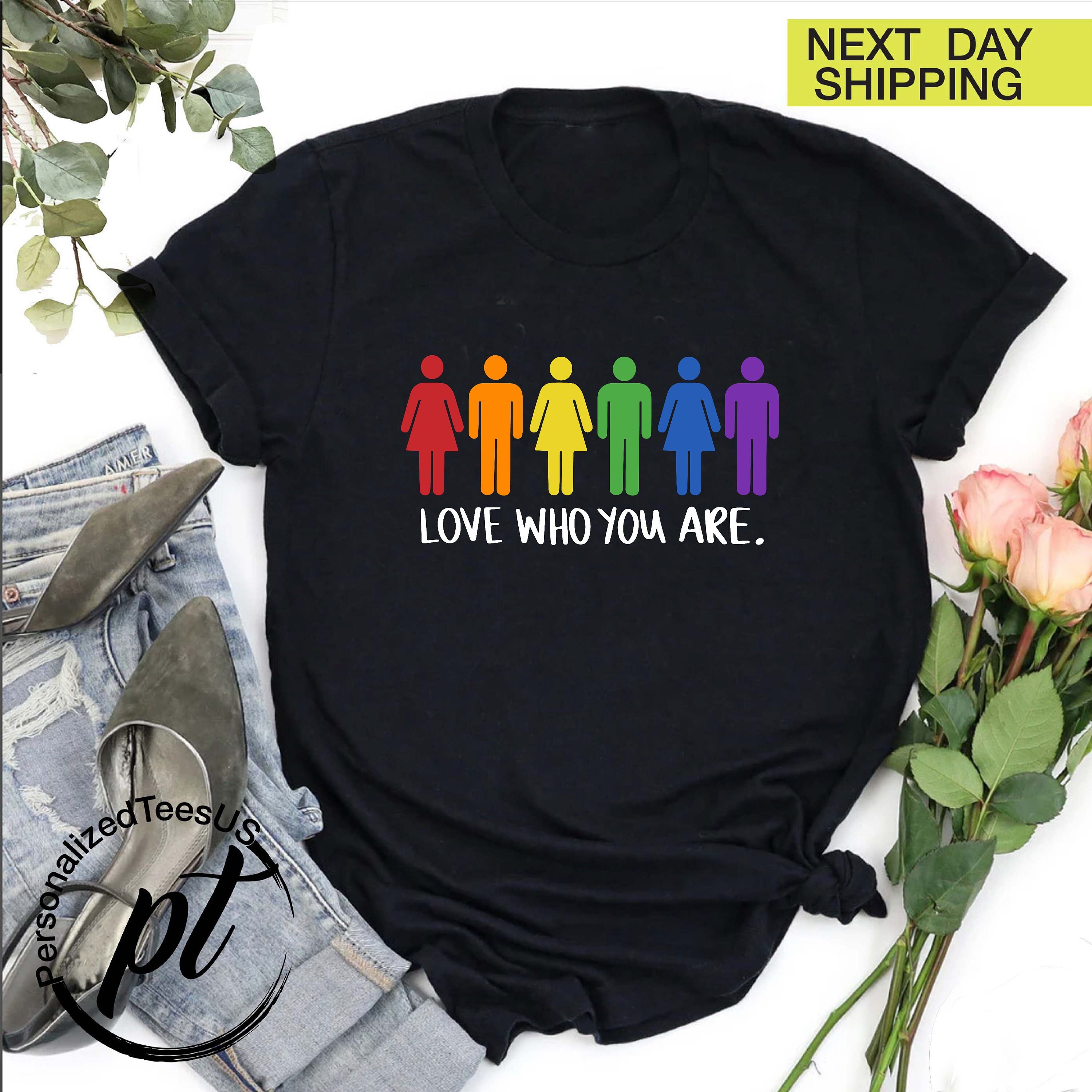 Pride T-Shirt,LGBTQ Shirt Trans Rights,Pride Month Shirt,Gift for Gay,Love Who You Are,Proud Ally Shirt,Gay Pride,Equal Rights,Rainbow Tee