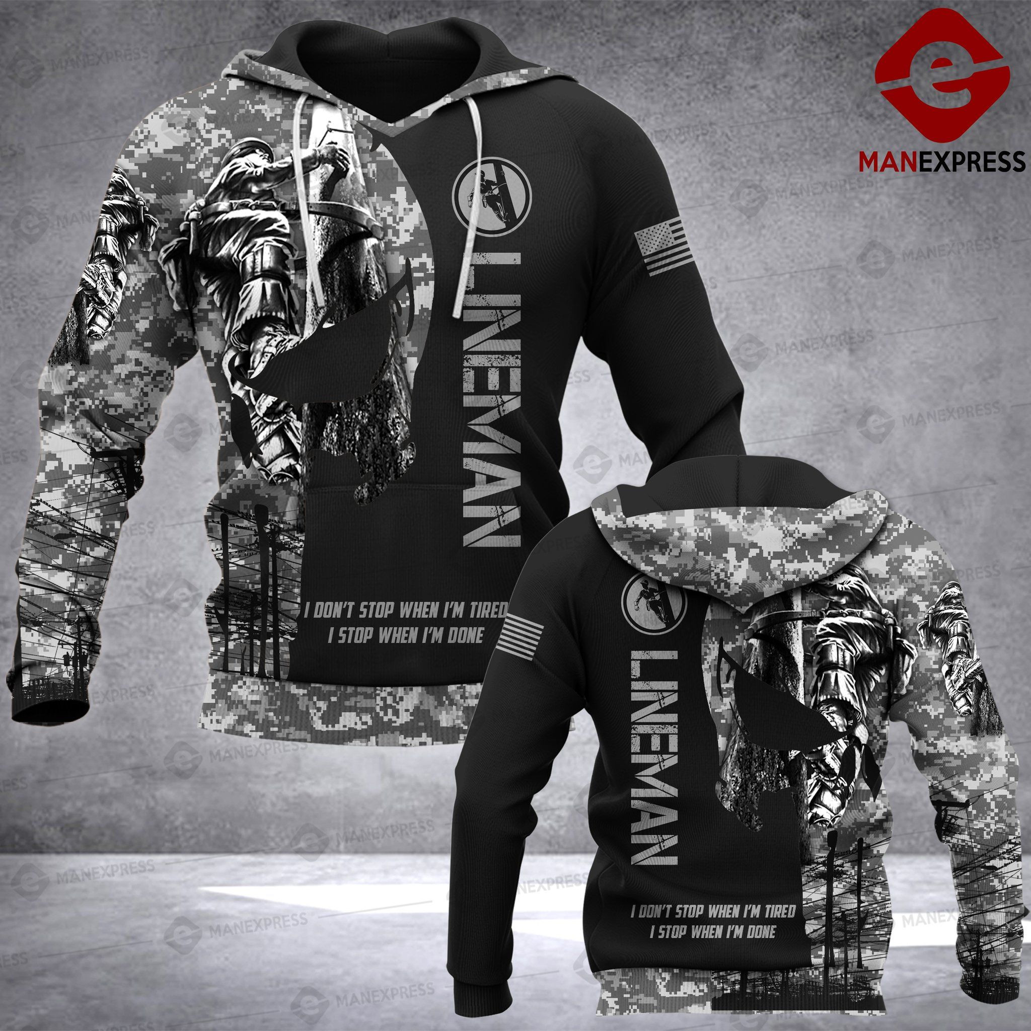 Lineman Punisher Camouflage Lmt Hoodie Hn2801198