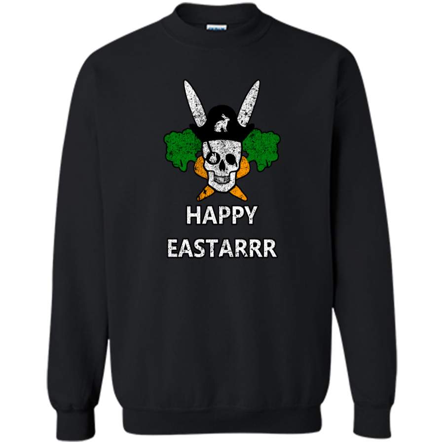 Cute Kids Easter Shirt Rabbit Pirate Tee For Boys And Girls Printed Crewneck Pullover Sweatshirt 8 oz