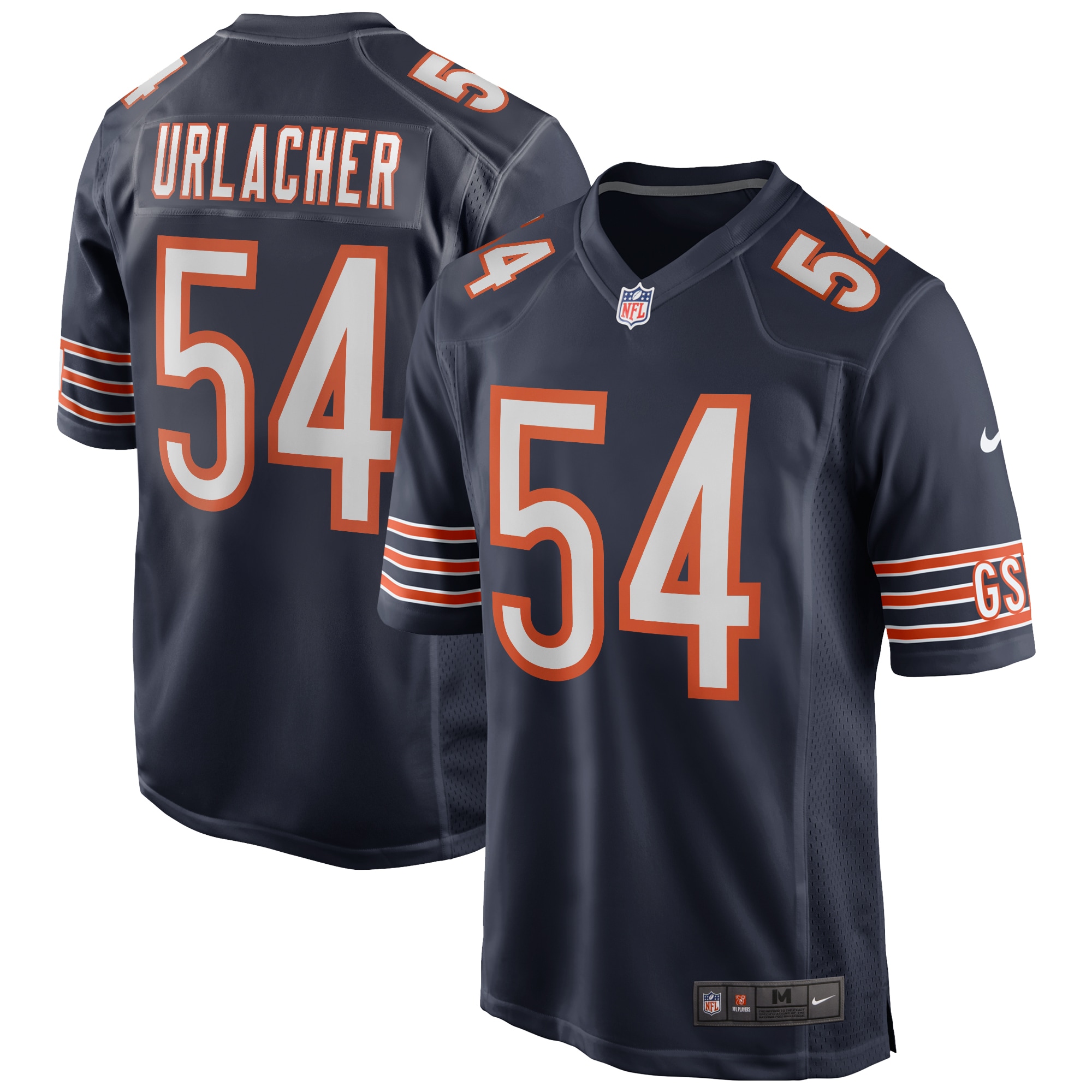 Brian Urlacher Chicago Bears Game Retired Player Jersey – Navy