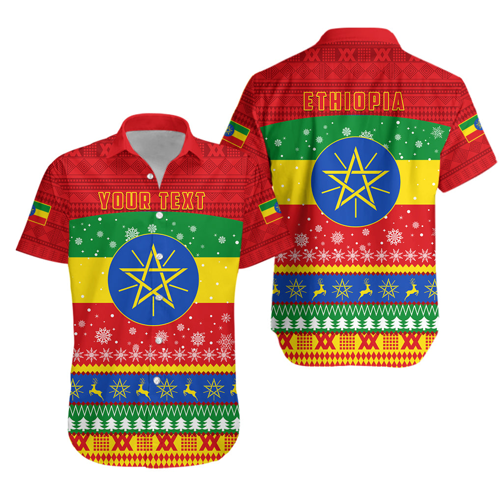 (Custom Personalised) Ethiopia Hawaiian Shirt Merry Christmas Mix African Pattern Lt13