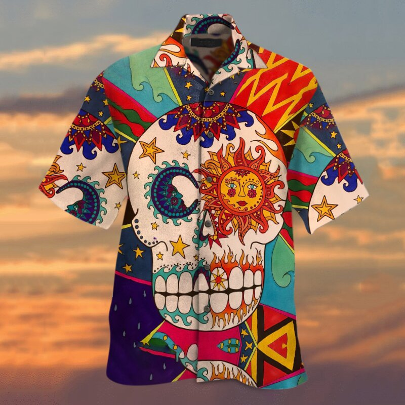 Skull Sun Aloha Hawaii Shirts For Men Women Ha10696