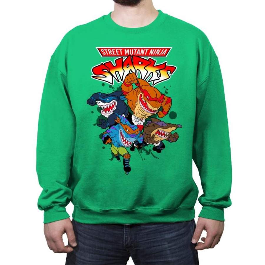 Street Mutant Ninja Sharks – Crew Neck Sweatshirt