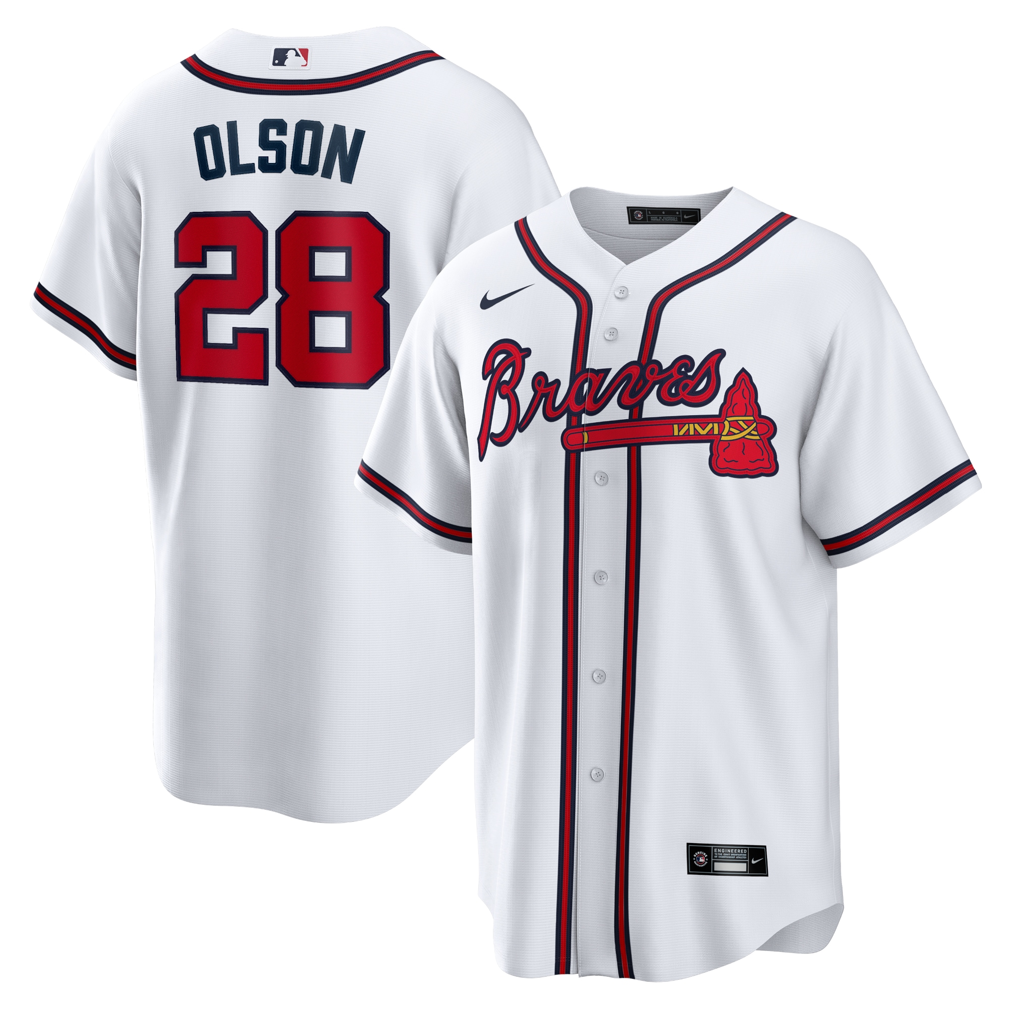 Matt Olson Atlanta Braves Home Replica Player Jersey – White